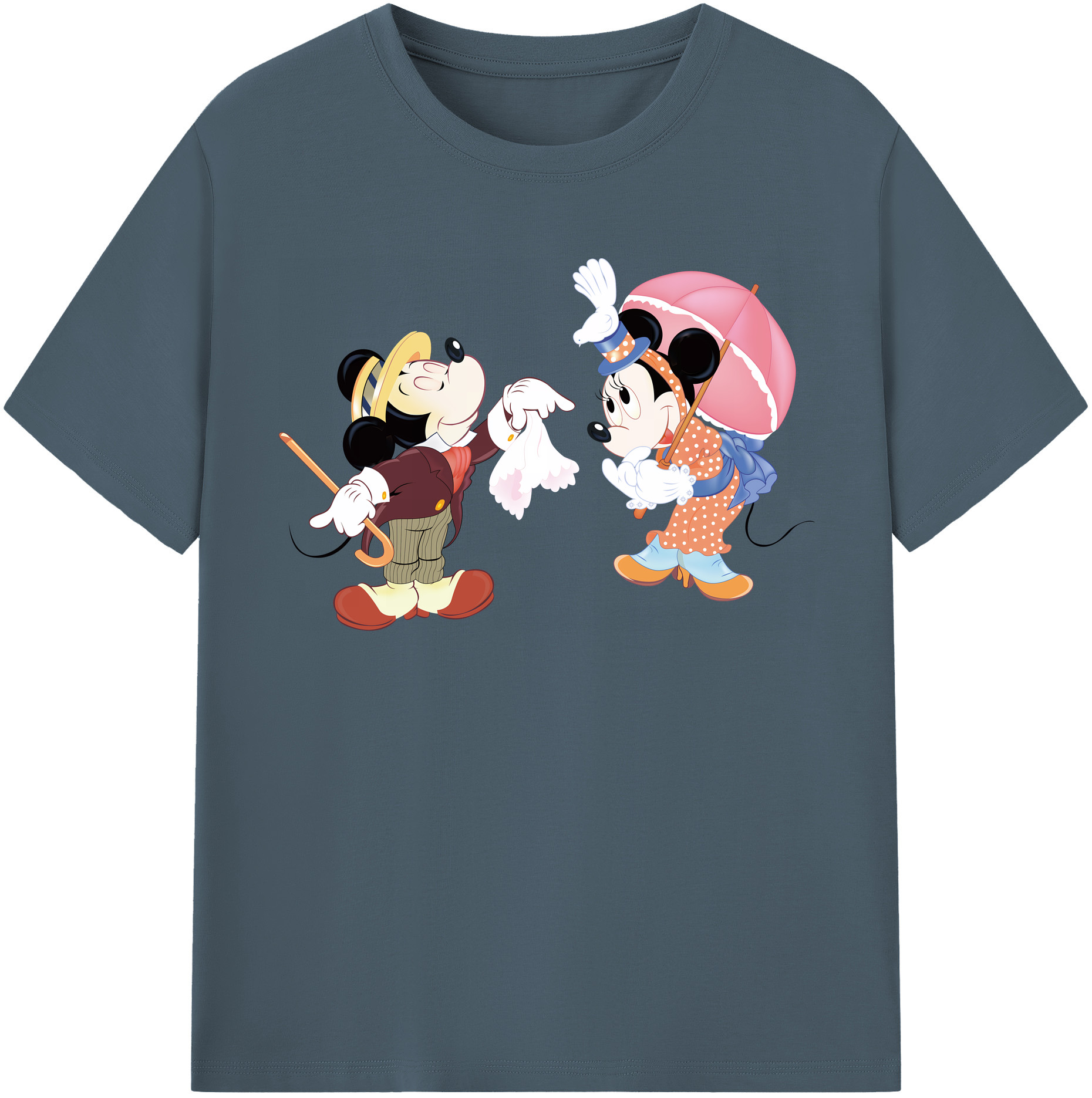 （画像用） ミッキーマウス Mickey Mouse 綿100％半袖Tシャツ（フロントプリント）